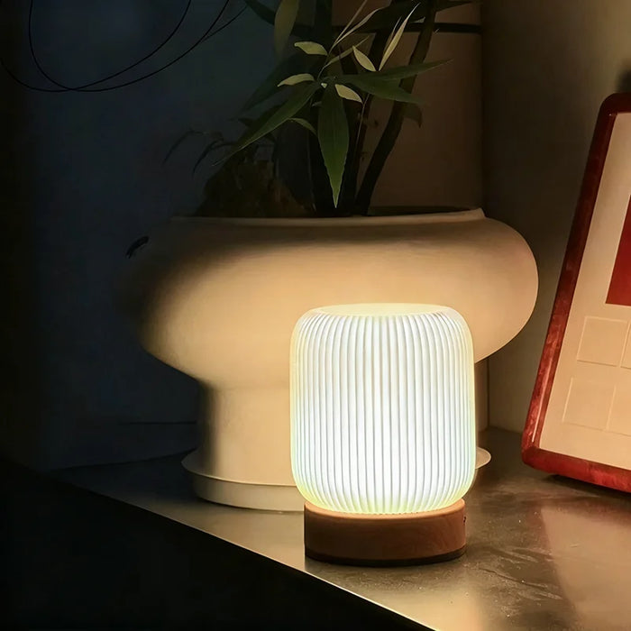 Lampe à poser en bois