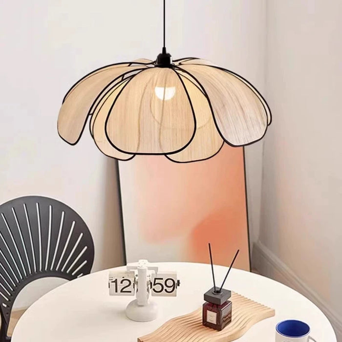 Suspension fleur de lotus en tissu