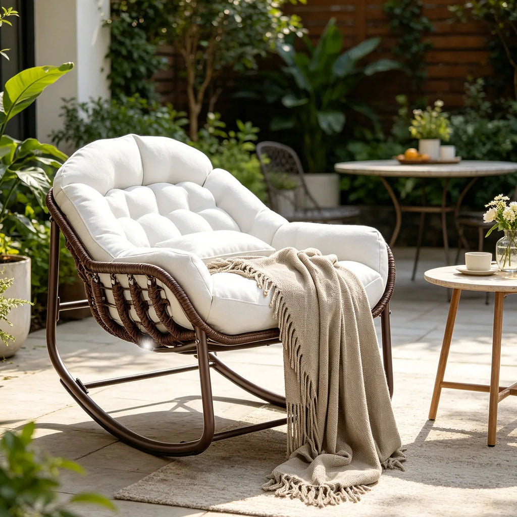 Dimensions du fauteuil papasan à bascule