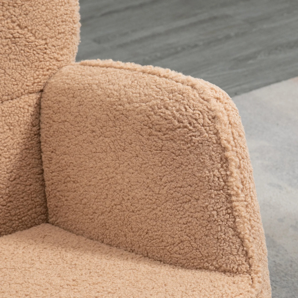 Détail du tissu bouclette terracotta