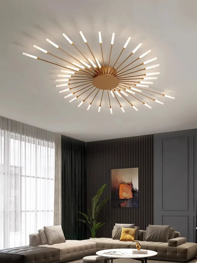 Lustre design à branches rayonnantes