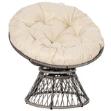 Fauteuil papasan pivotant en résine tressée