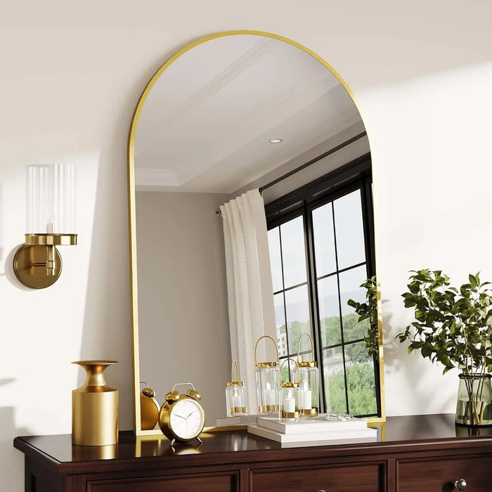 Miroir arche doré
