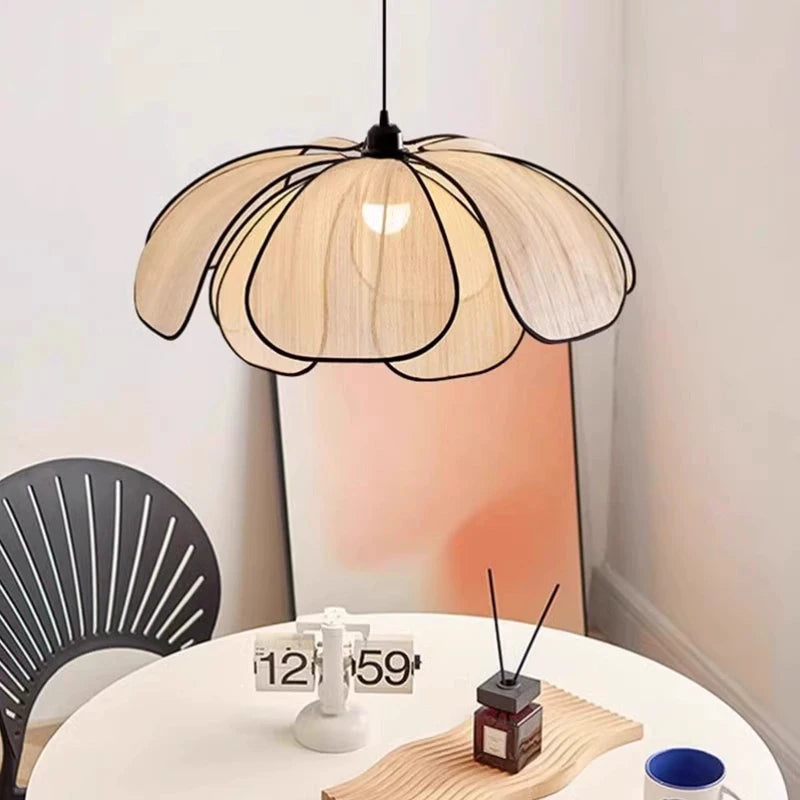 Suspension fleur de lotus en tissu