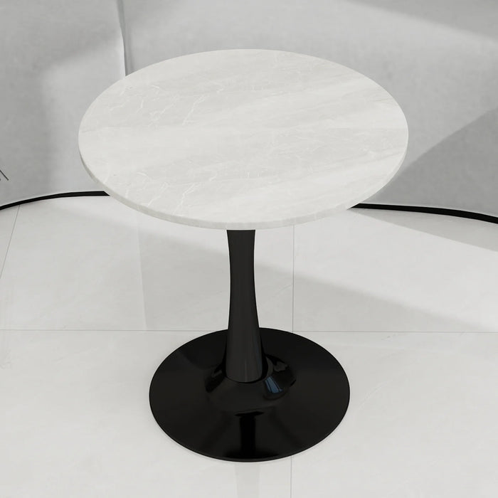 Table basse ronde effet marbre