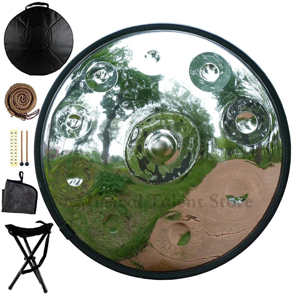 Handpan inox poli miroir