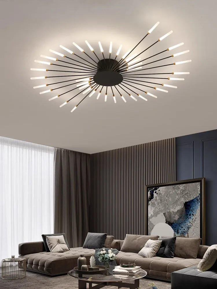 Lustre feux d'artifice version noire