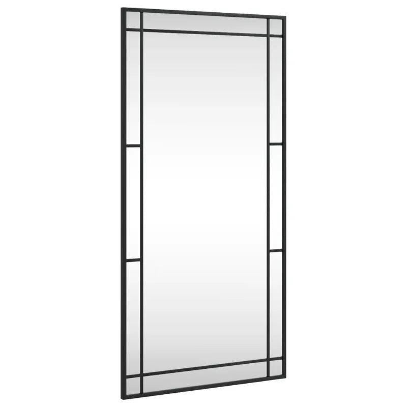 Miroir mural rectangulaire à cadre noir