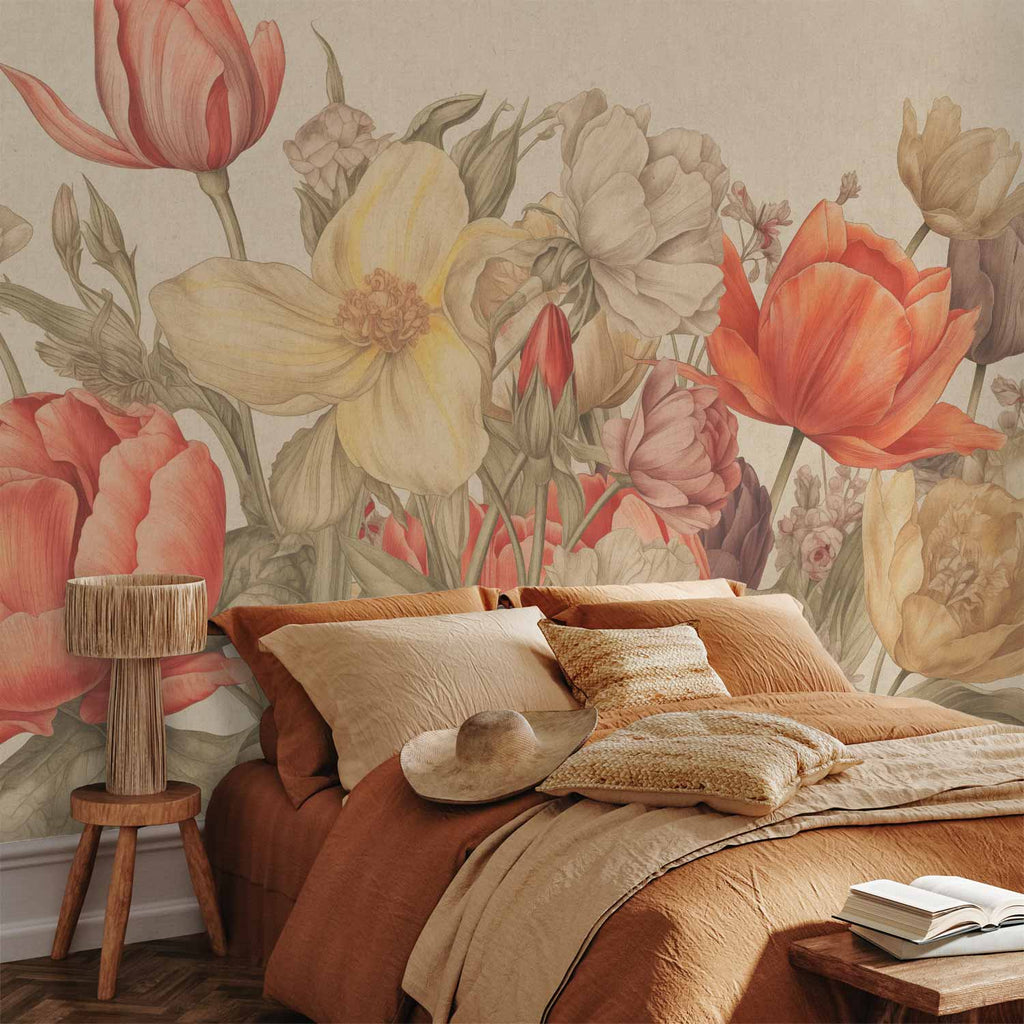 Bouquet de tulipes vu en situation